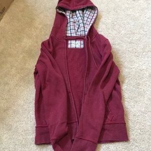 Burgundy hoodie jacket, never been worn.